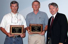 Steve L. Brown, Entomology, and Steve M. Brown, Crop and Soil Sciences, received the 2005 Award for Excellence in Teaching.