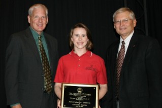 Amanda Smith, Agricultural and Applied Economics, received the 2010 Junior Extension Scientist Award for Excellence. This award is presented in memory of Mike Bader. 