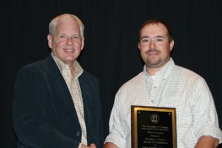 Guy Collins, Crop and Soil Sciences, received the 2013 Award of Excellence, Junior Extension Scientist. This award is presented in memory of Mike Bader.