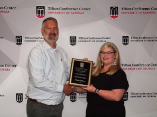 Mimi Baldree (Administrative Support Award of Excellence) with Assistant Dean Michael D Toews