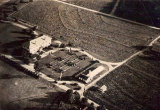 Aerial photo of the original buildings at the Georgia Coastal Plain Experiment Station.